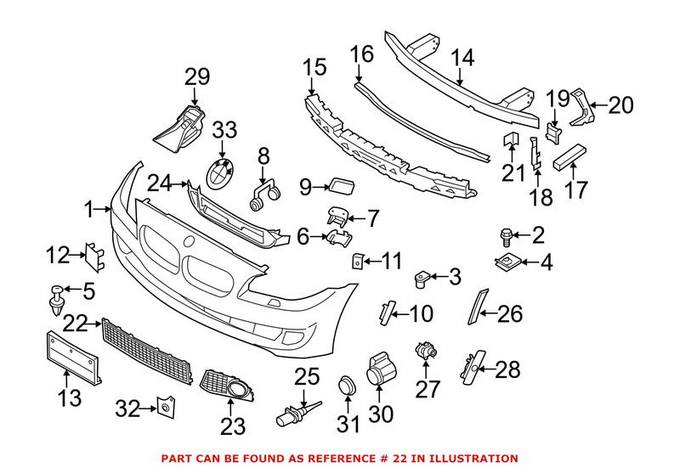 BMW Grille - Front Lower Inner 51117903894